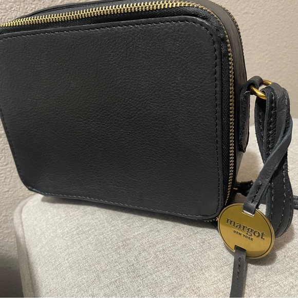 Margot Elena Genuine Leather Black Crossbody Bag - Picture 7 of 9